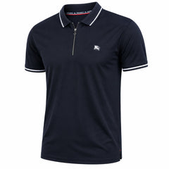 Black Burberry Textured Dri-Fit Polo!!
