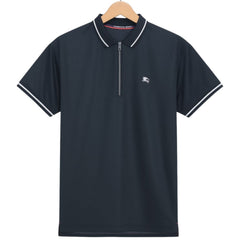 Black Burberry Textured Dri-Fit Polo!!