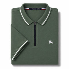 Olive Green Burberry Textured Dri-Fit Polo!!