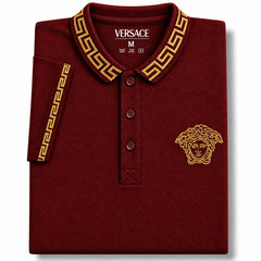 Maroon Color Versace Polo T-Shirt!