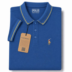Navy Blue Color Pony Polo T-Shirt!