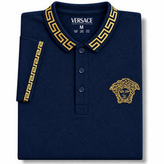 Navy Blue Color Versace Polo T-Shirt!