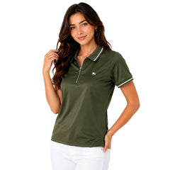 Olive Green Selena Gomez Burberry Zipper Polo!