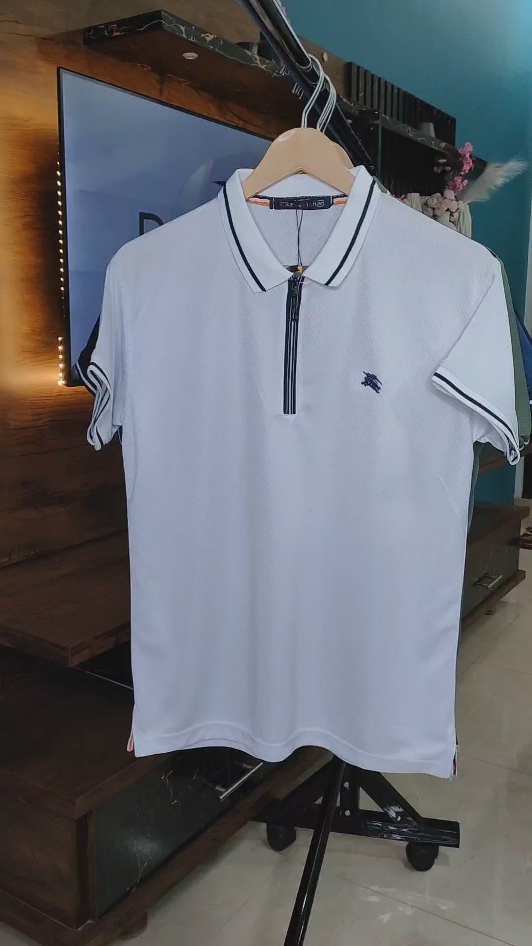 Maroon Burberry Textured Dri-Fit Polo!!