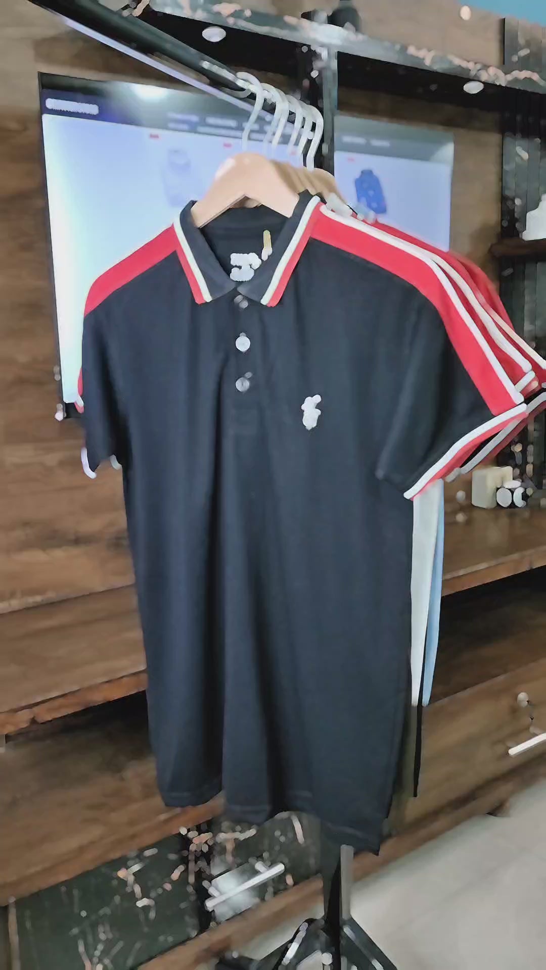 Olive Color Panel Polo T-Shirt!